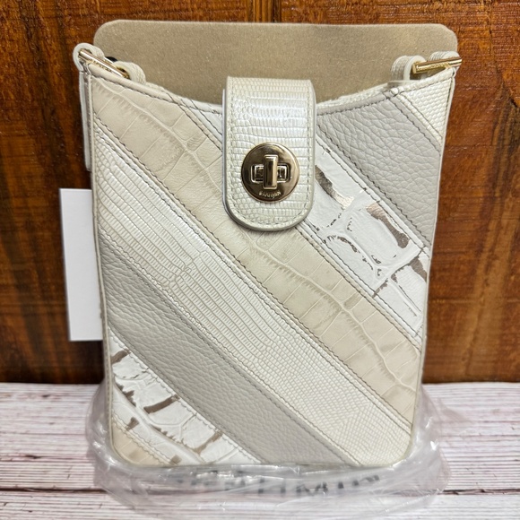 Brahmin Marley Small Leather Crossbody - Ivory Flashback - Picture 6 of 10